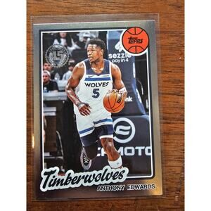 Anthony Edwards 2025-2026 Topps #80BK-90 - 45th Anniversary Silver -Timberwolves